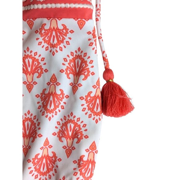 Talbots Cabana Life Embroidered Halter One Piece size L Tropical Beach UPF 50+ - Picture 2 of 14